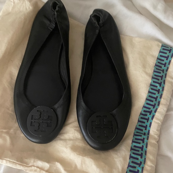 Tory burch ballet pumps black size 9 - Picture 2 of 5